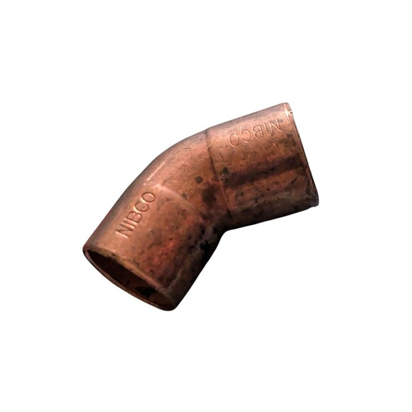 NIBCO 606 Copper 45 degree Fitting 1/2" Elbow Connector HVAC Refrigeration - Picture 3 of 3